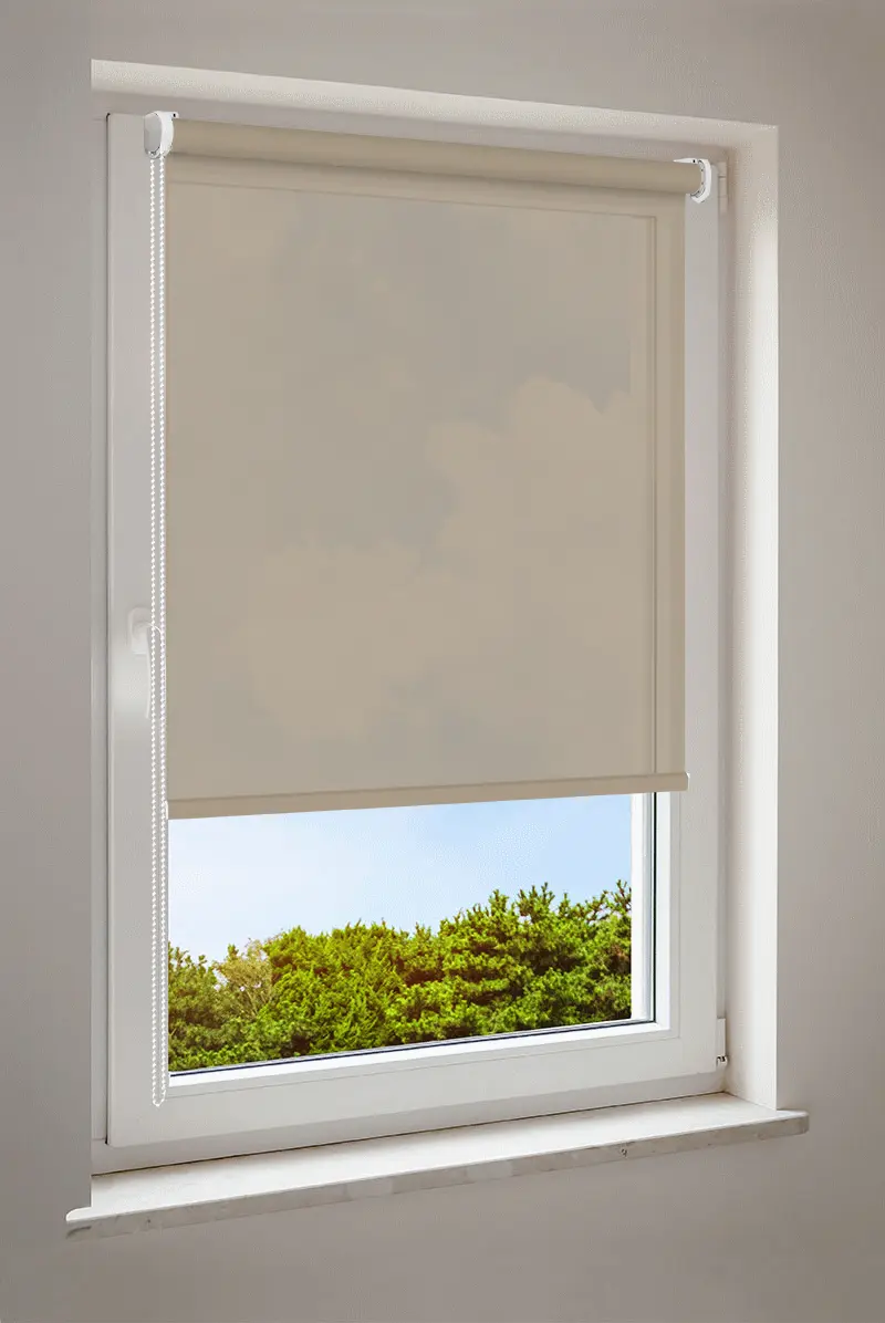 Roleta głęboki beż | półprzezroczysta