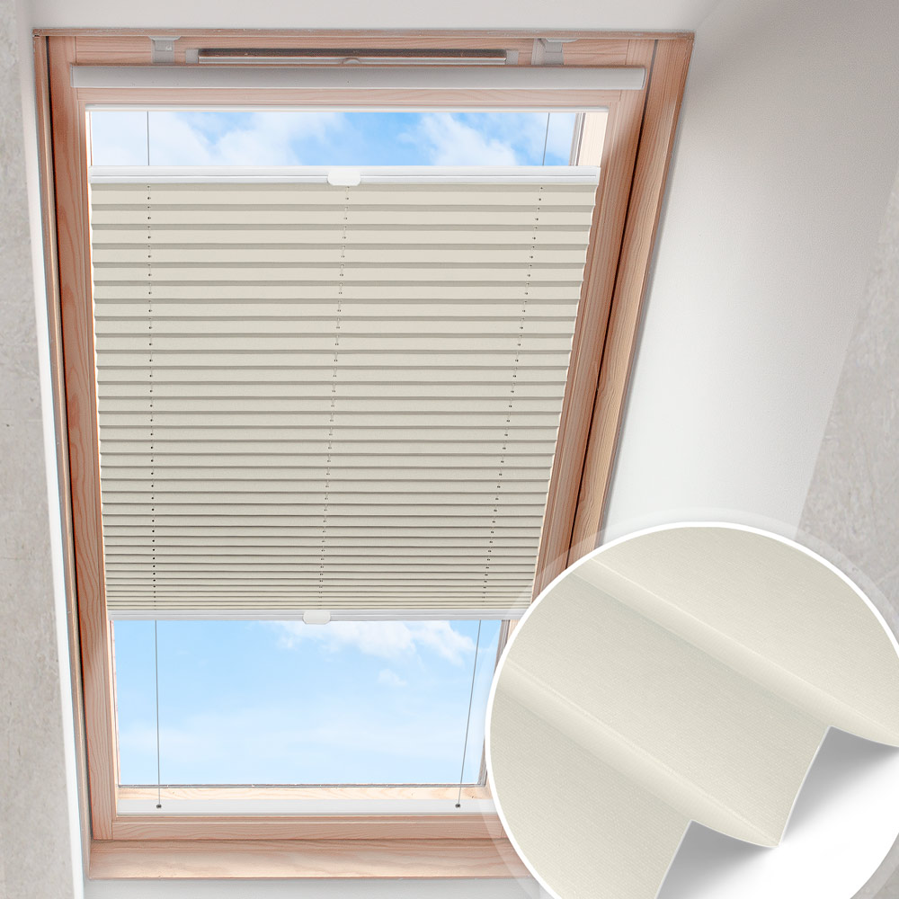 Plisa do okna dachowego Jasnoszara | zaciemniająca perłowa