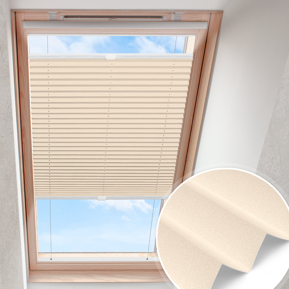 Plisa do okna dachowego Alabastercreme | perłowy