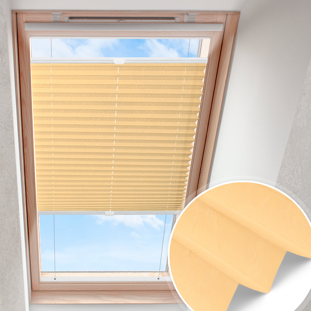 Plisa do okna dachowego Blady pomarańcz | crush perłowy