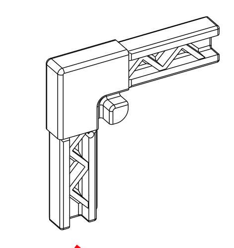 Złącze narożne do ramy napinającej ochrony przed insektami