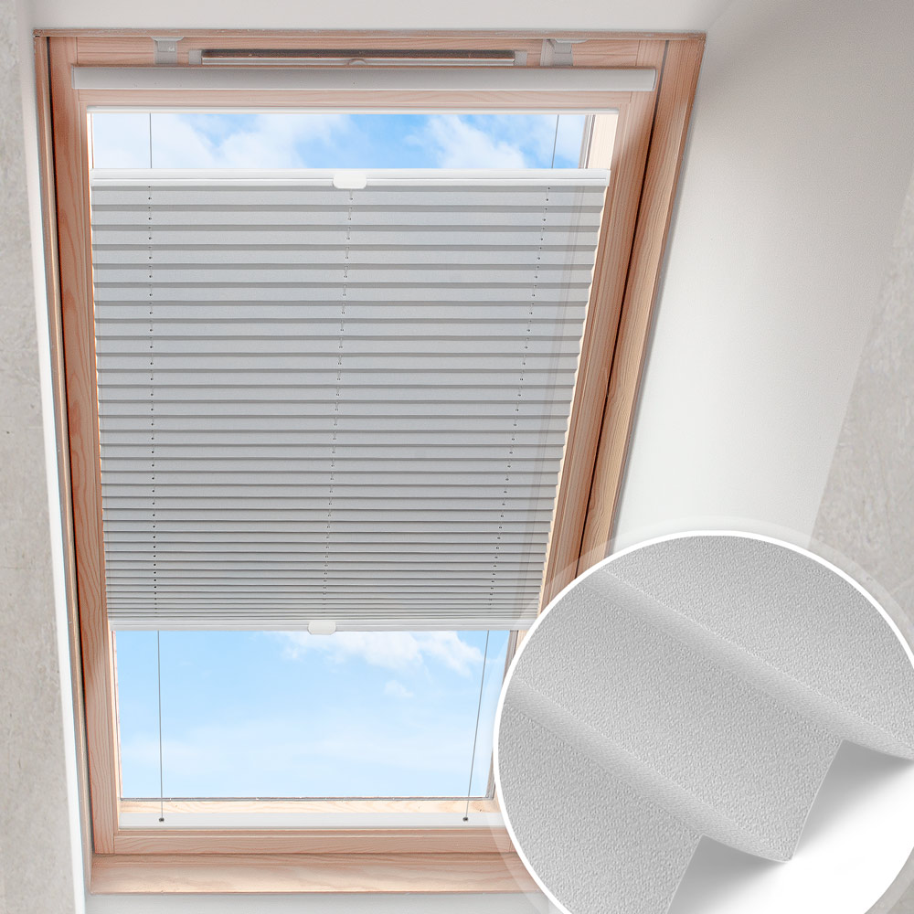 Plisa do okna dachowego Jasnoszary | nieprzezroczysty