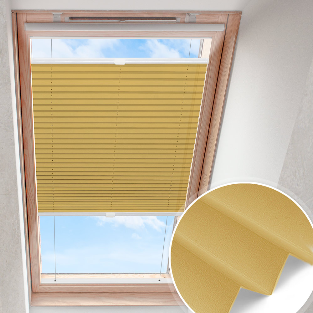 Plisa do okna dachowego Pomarańczowo-żółta | nieprzezroczysta